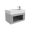 Castello Usa Amazon 30-inch Gray Left Vanity Set with White Top and Chrome Handles CB-MC-30G-CHR-2056L-WH - alternate 5